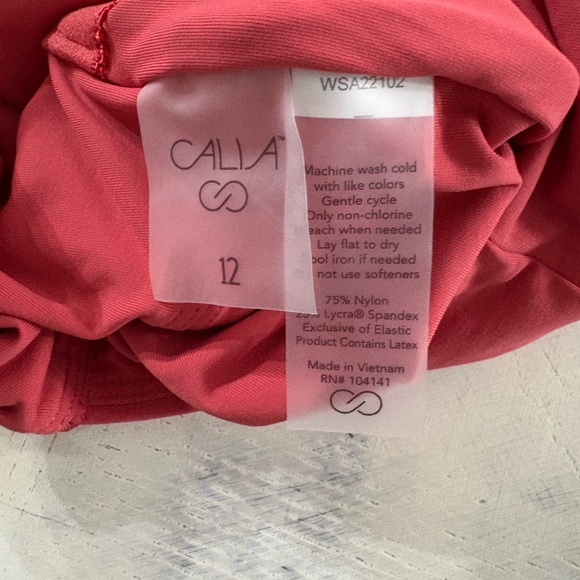 CALIA Women's Sculpt Wrapped One Piece Swimsuit with tummy control Size 12 - Picture 8 of 8